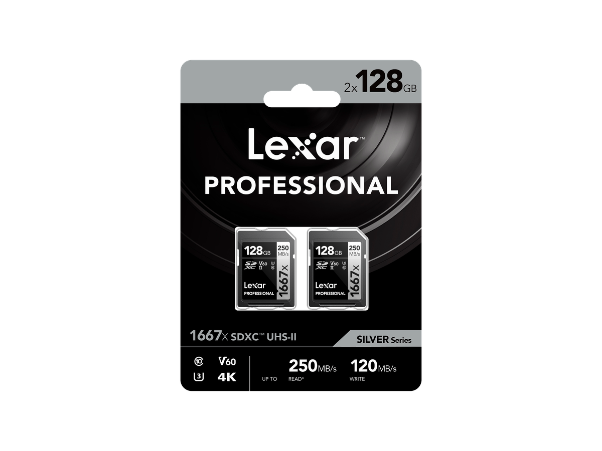 Lexar 1667x UHS-II SDXC 2x128GB Silver