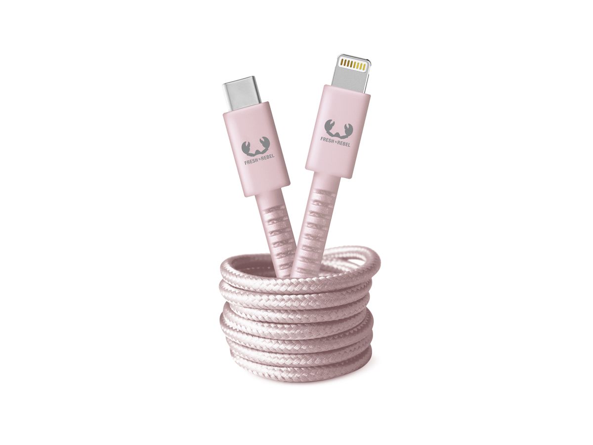 Fresh'N Rebel USB-C to Lightning 2m Smokey Pink