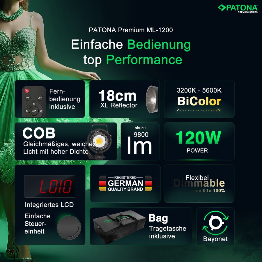 Patona Premium LED 120W COB ML-1200