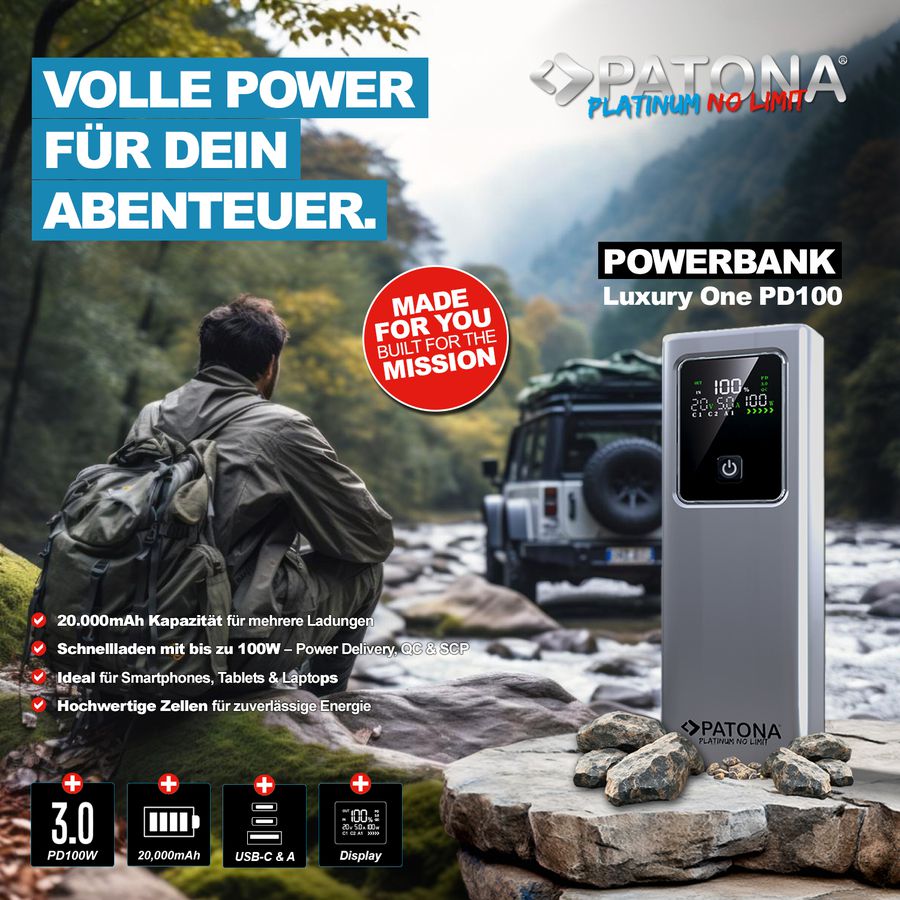 Patona Powerbank PD100W 20000mAh