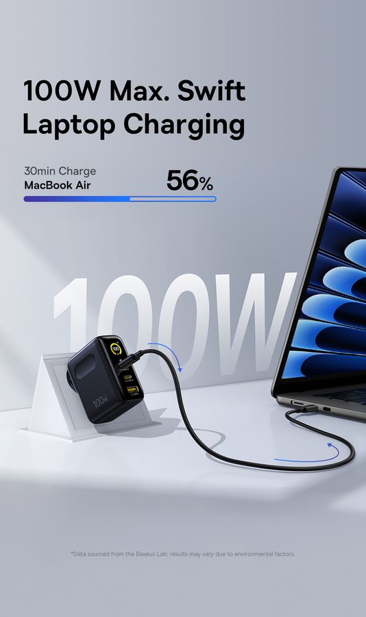 Baseus PicoGo Display Fastcharg.100W Bl.
