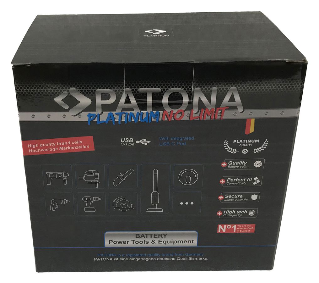 Patona Platinum Battery Dewalt DCB 184