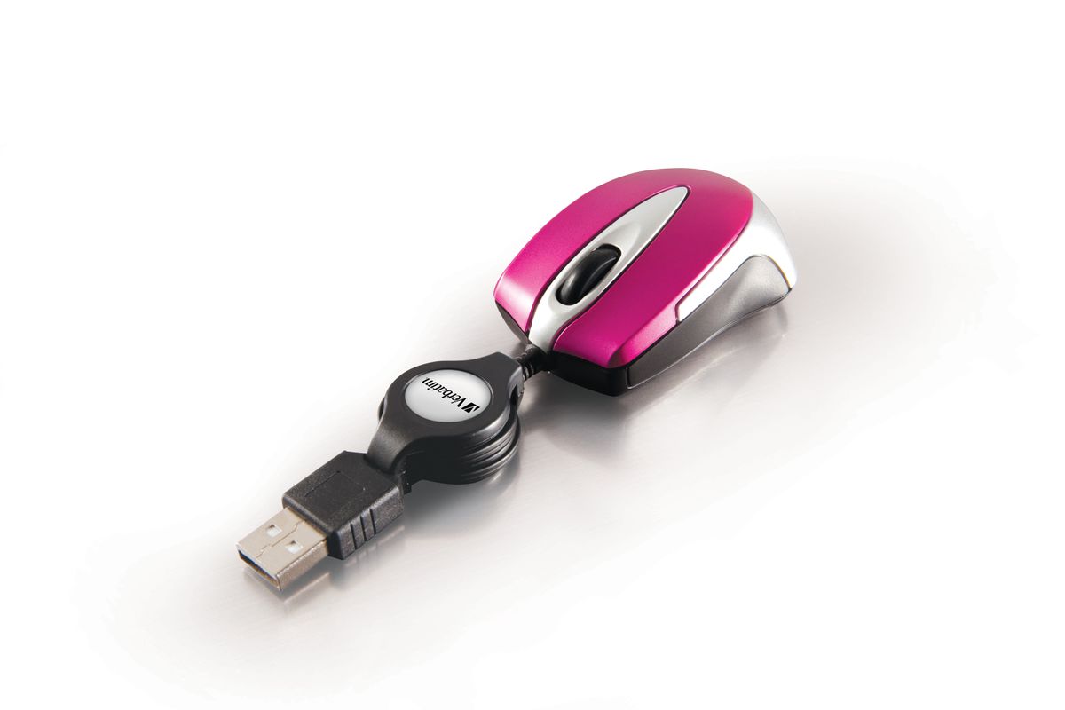Verbatim Go Mini Travel Mouse Pink