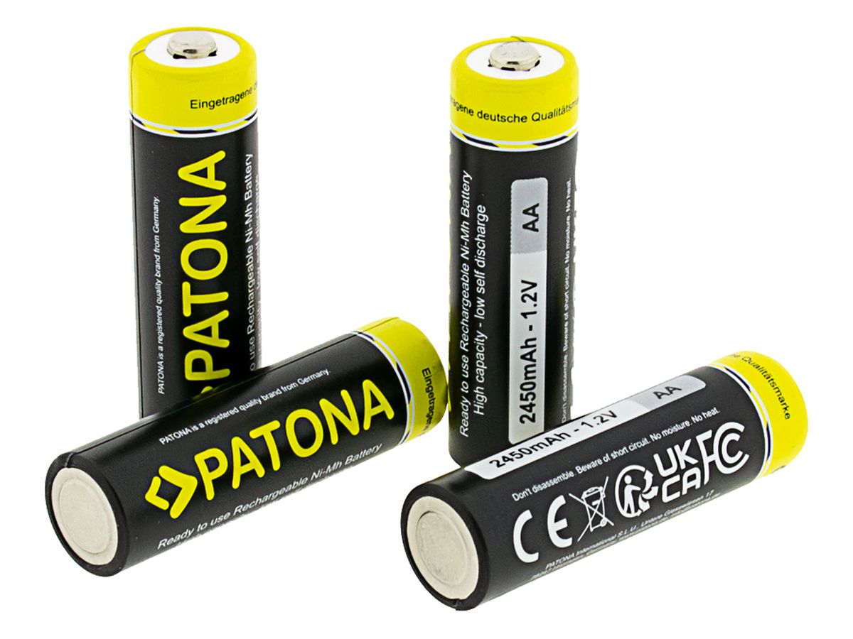 Patona Akku 4x Mignon AA 2450mAh NiMH