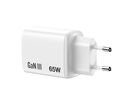 Verbatim GaN 3 Port Charger 65W White