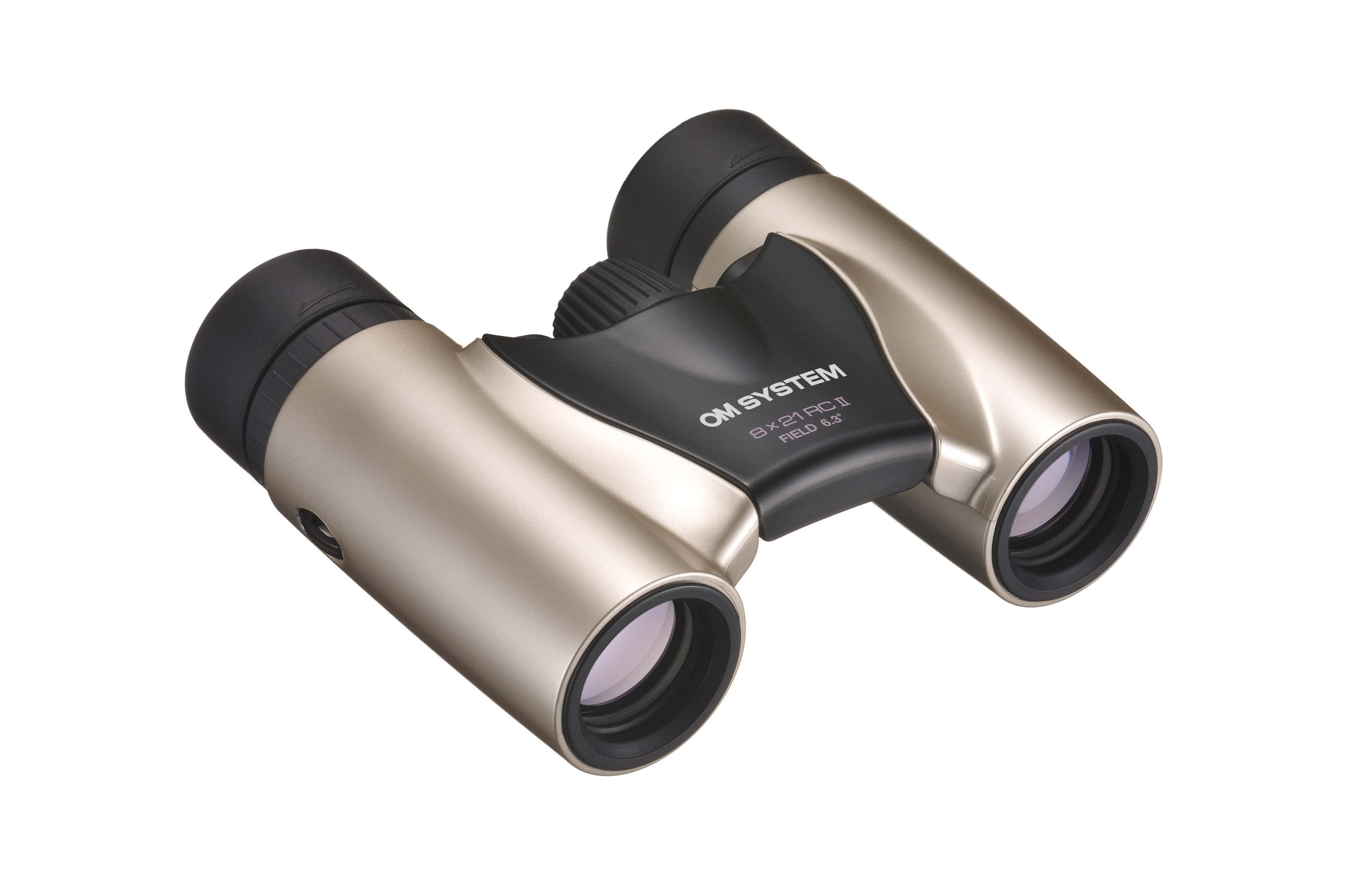 OM System 8x21 RC II champagne or étui