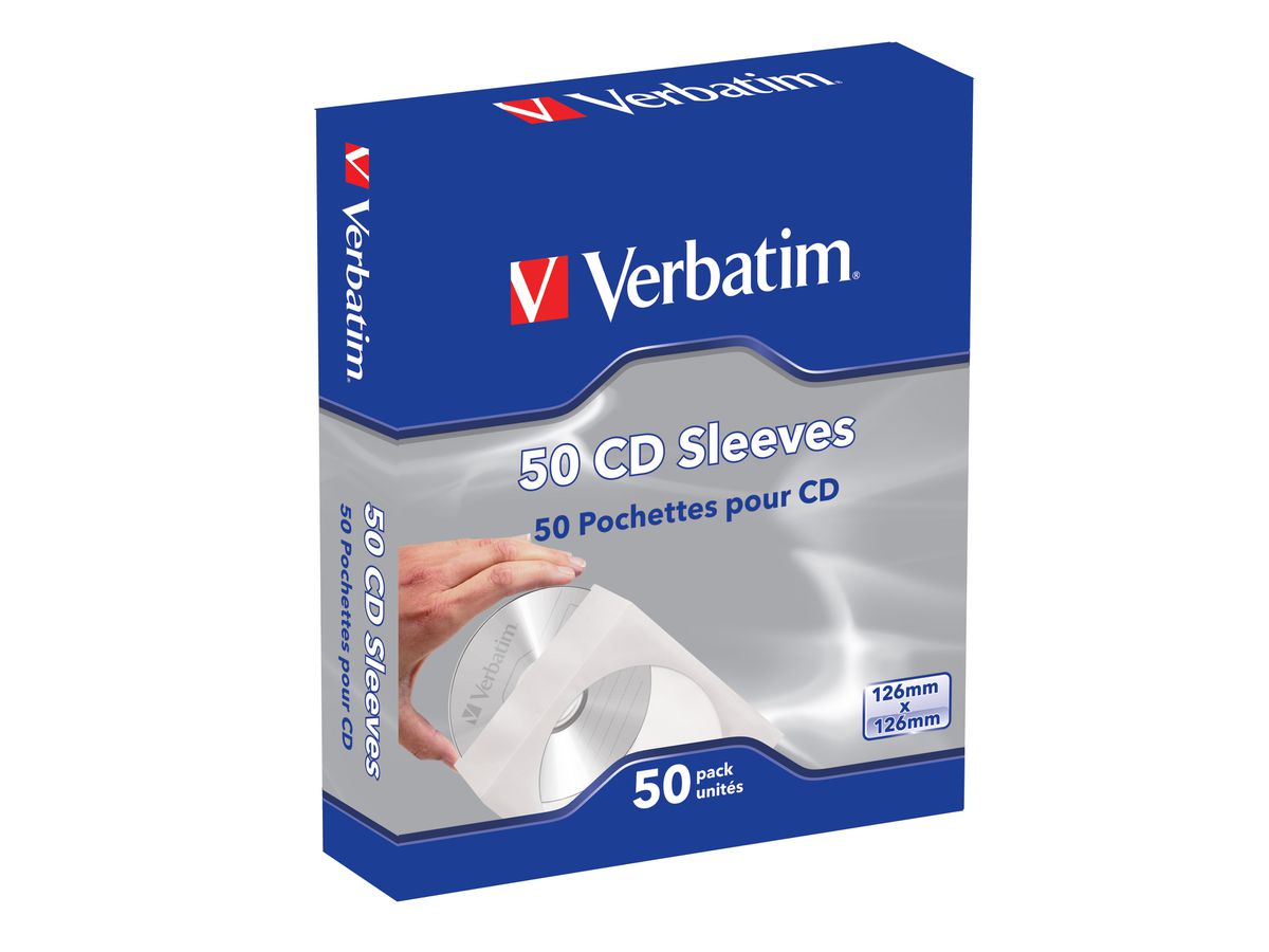 Verbatim CD-DVD Paper Sleeves 50 Pack