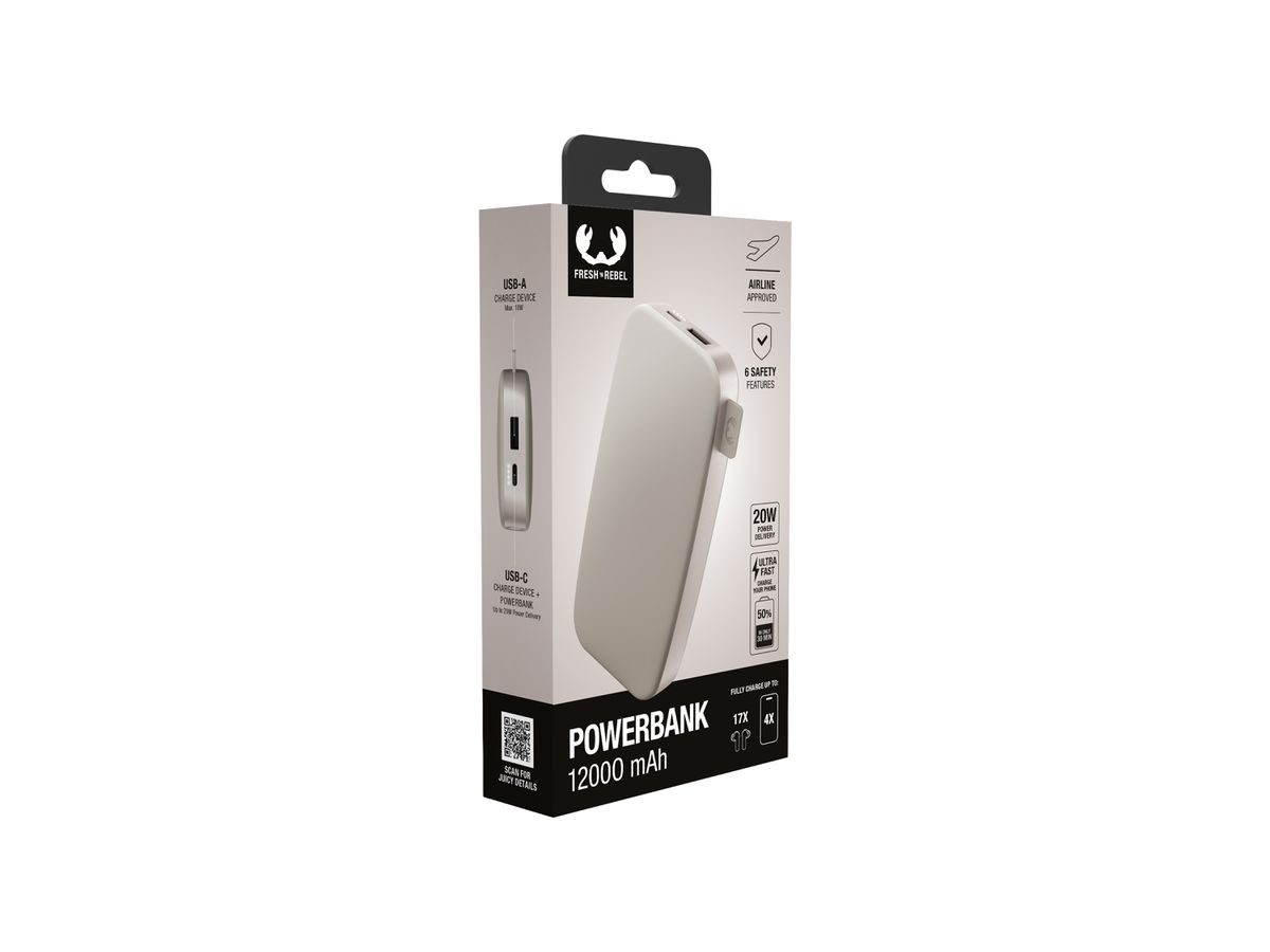Fresh 'n Rebel Powerbank 12000 mAh Sand