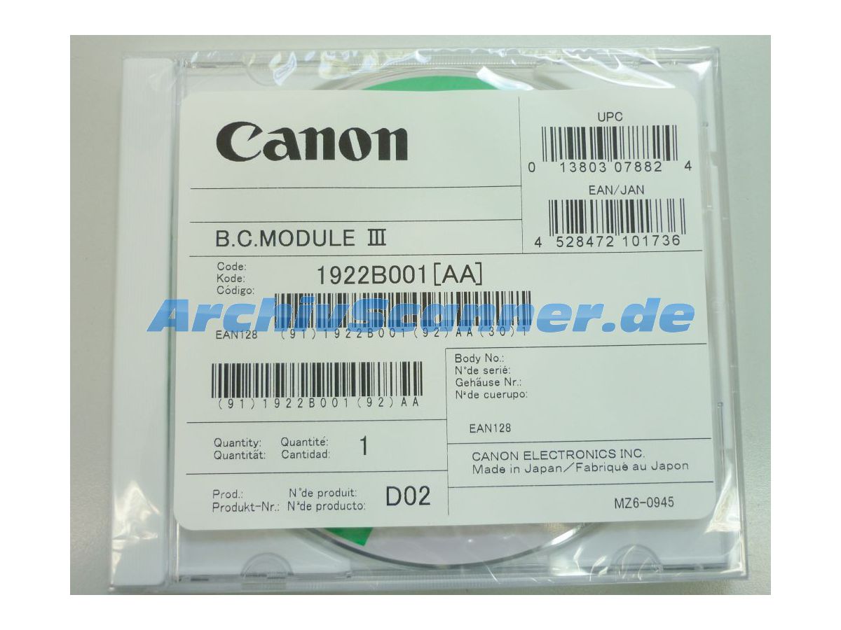 Canon Barcode Module