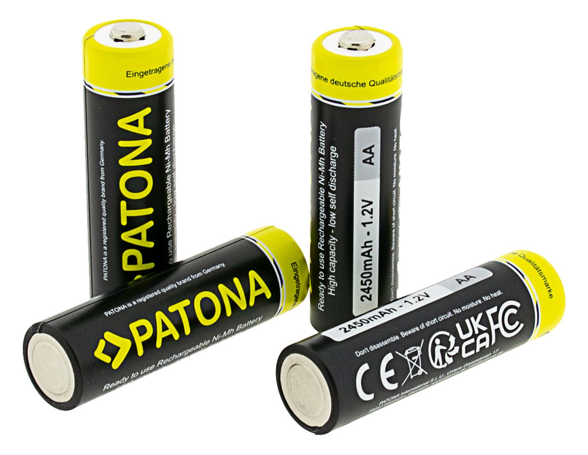 Patona Akku 4x Mignon AA 2450mAh NiMH