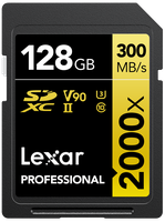 Lexar 2000x UHS-II SDXC 128GB Gold