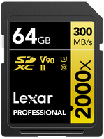 Lexar 2000x UHS-II SDXC 64GB Gold