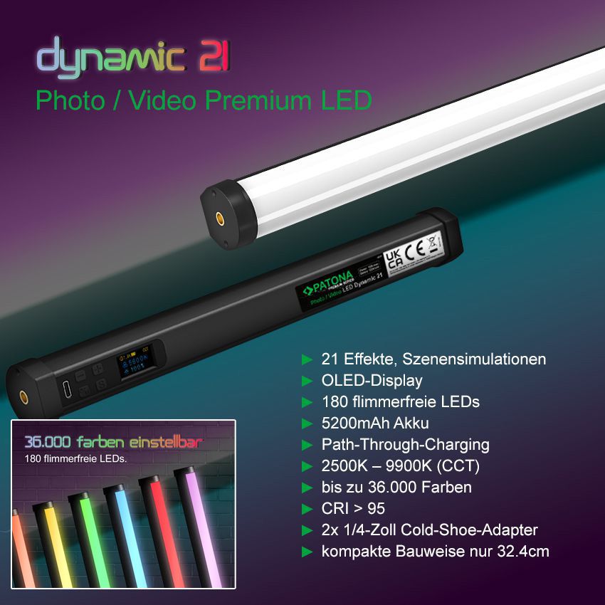 Patona LED RGB Stableuchte Dynamic 21