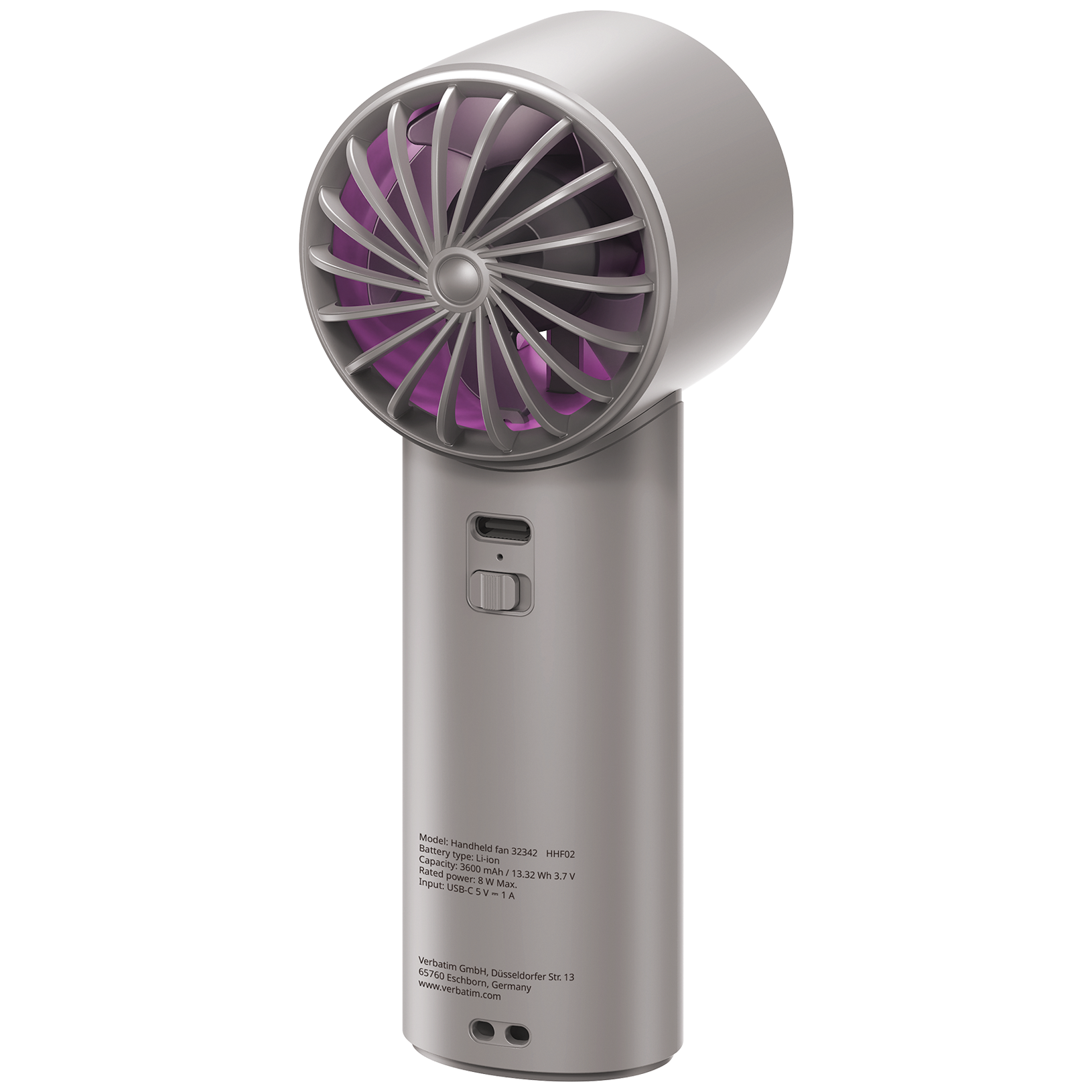 Verbatim CoolnGo Handheld Fan Grey