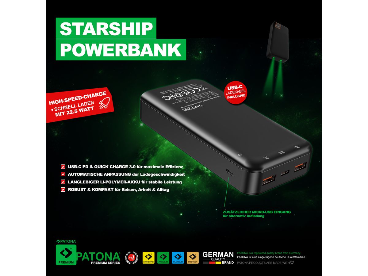 Patona Powerbank Stark 4.0 20000