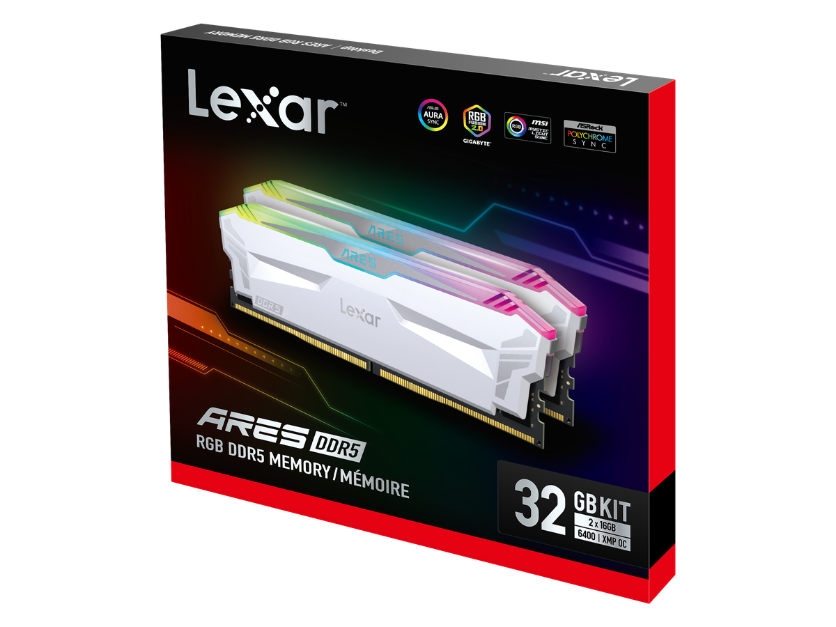 Lexar ARES DDR5 6400 MHz UDIMM 2x16GB