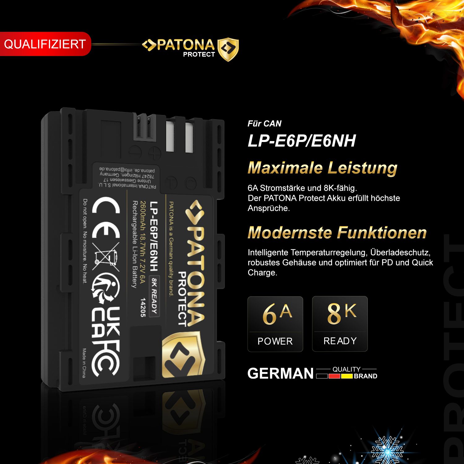 Patona Protect Batterie Canon LP-E6P