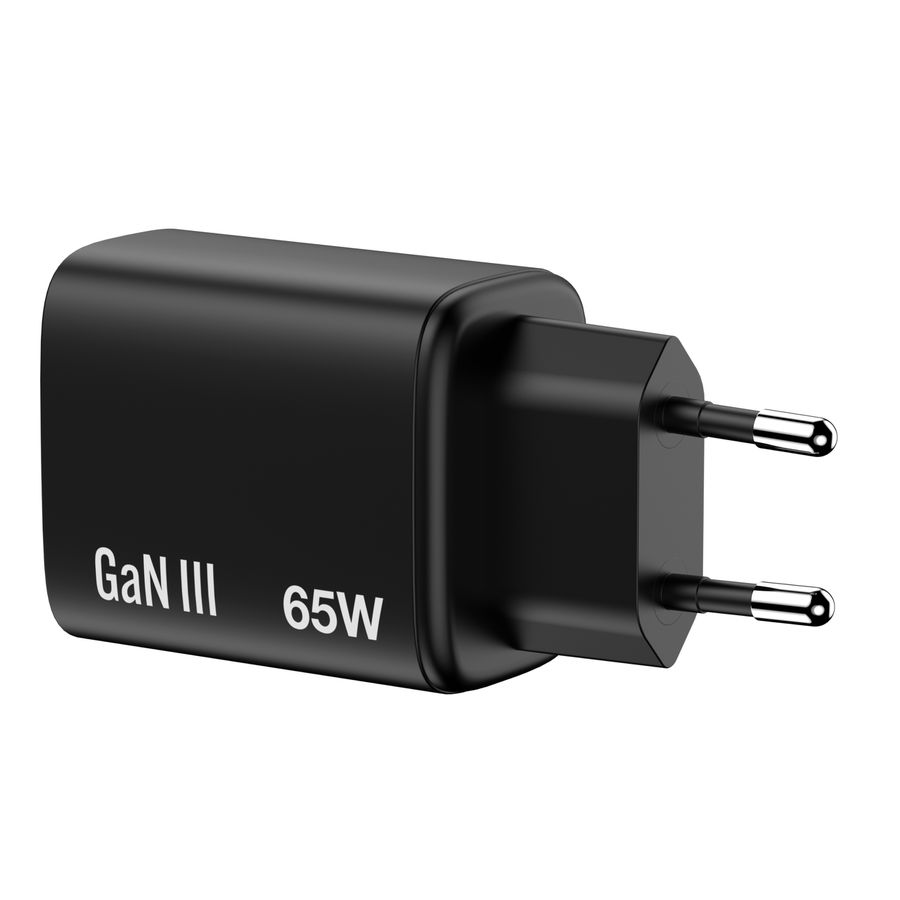 Verbatim GaN 3 Port Charger 65W Black