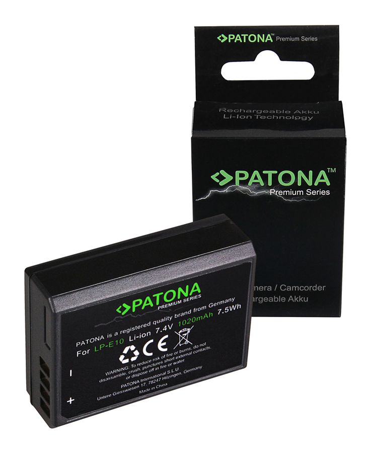 Patona Premium Batterie Canon LP-E10