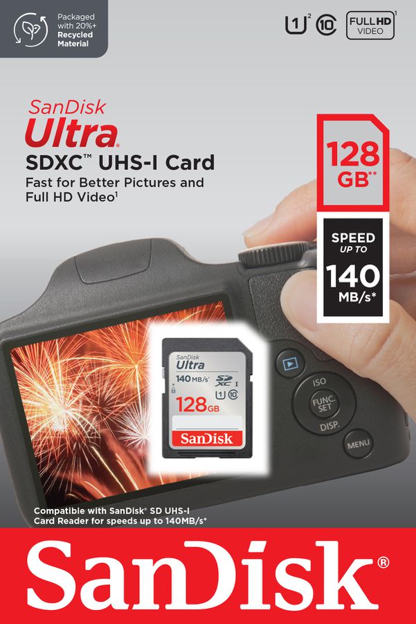SanDisk Ultra 140MB/s SDXC 128GB