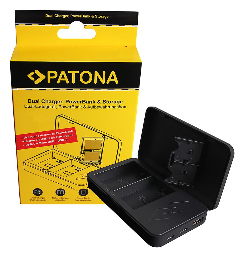 Patona Dual Chargeur LP-E6 Powerbank