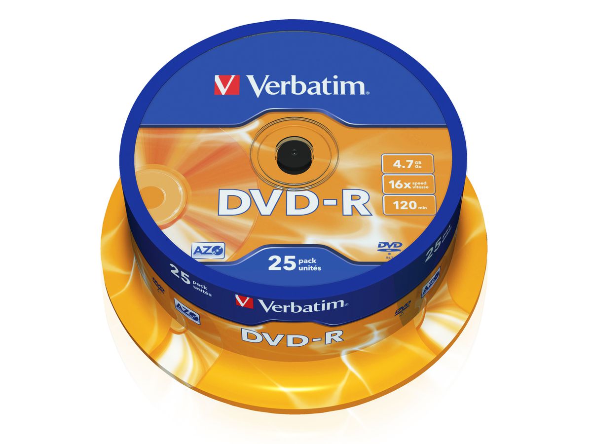 Verbatim DVD-R Spindle 4.7GB 16x 25 Pack