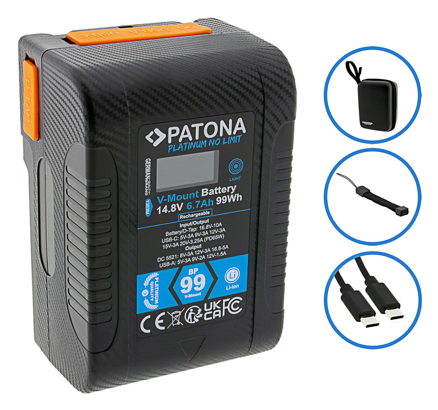 Patona Platinum V-Mount BP-99W