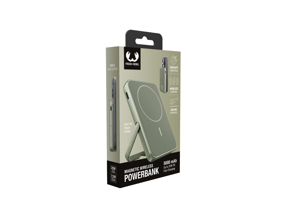 Fresh 'n Rebel Powerbank 5000 mAh Green