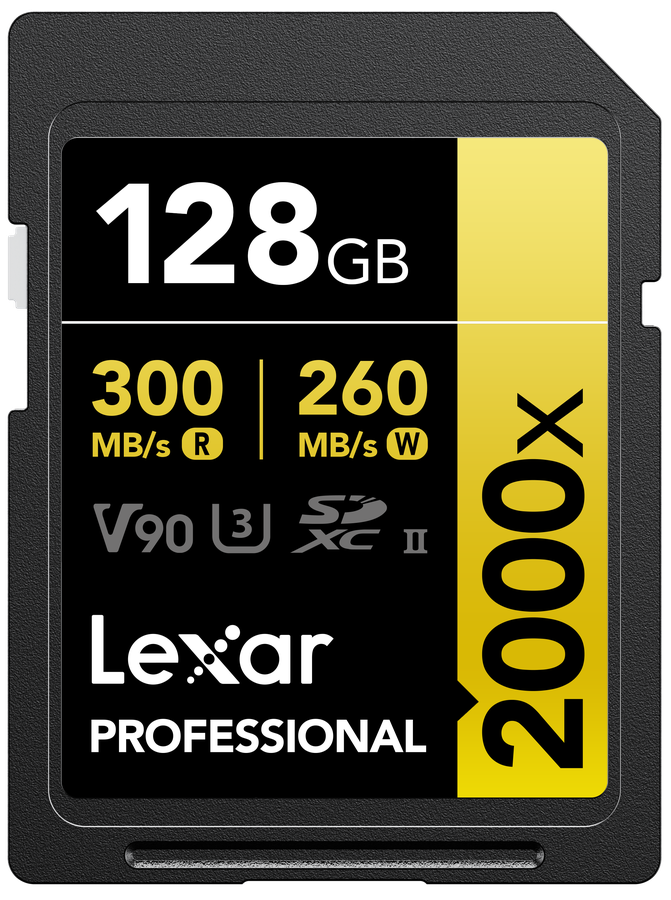 Lexar 2000x UHS-II SDXC 128GB Gold