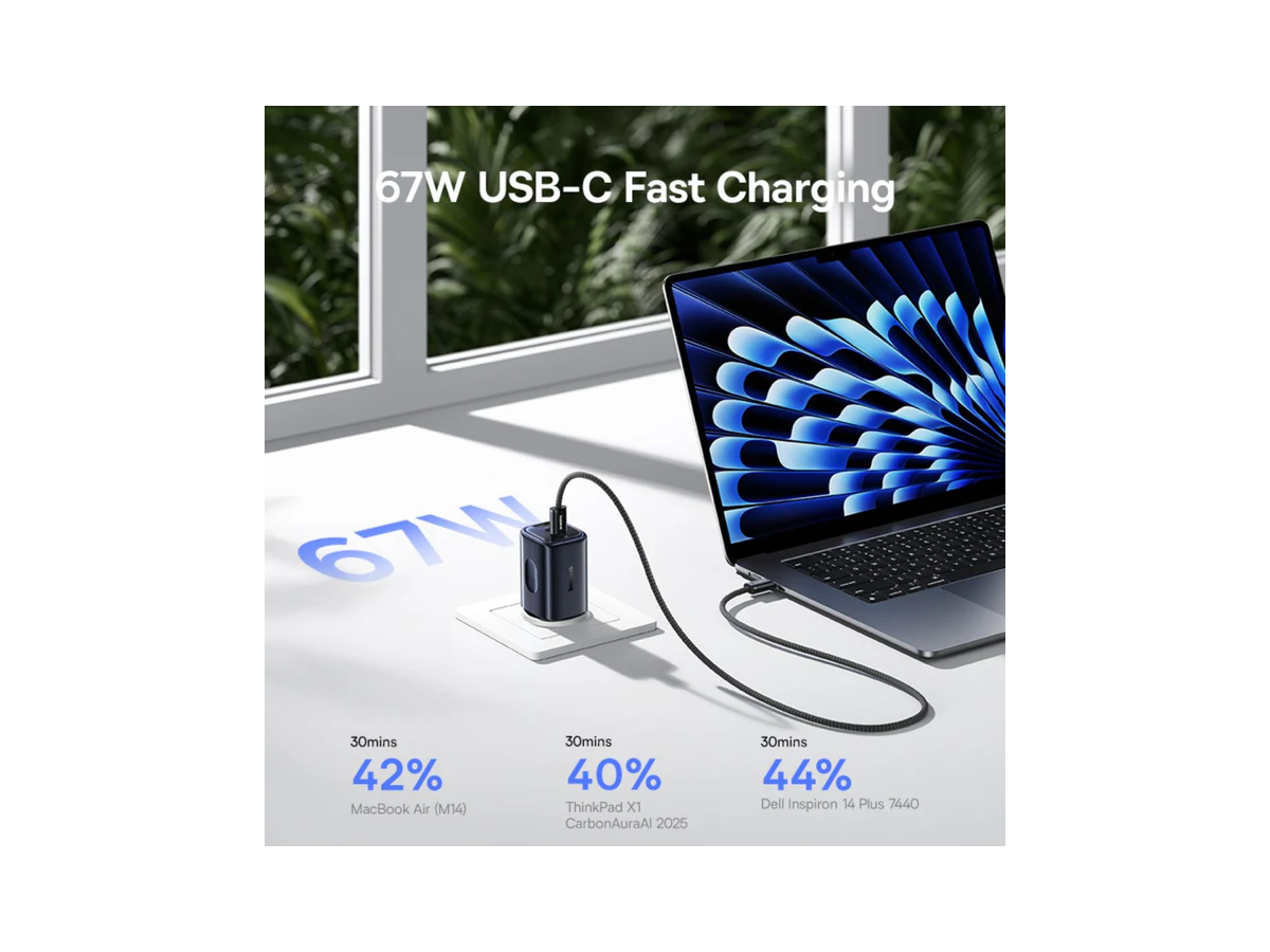 Baseus PicoGo Fastcharger 2C+U 67W Bl.