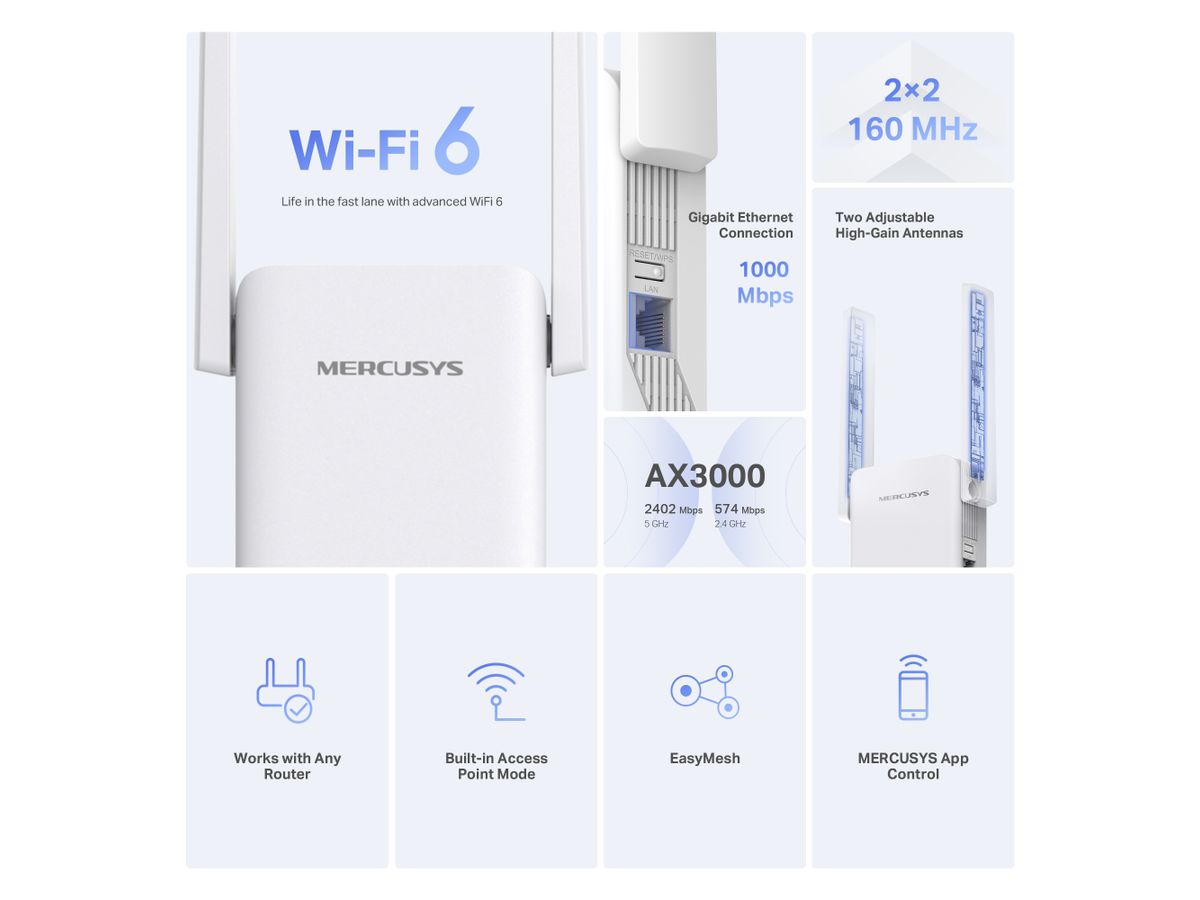 Mercusys AX3000 Wi-Fi Range Extender