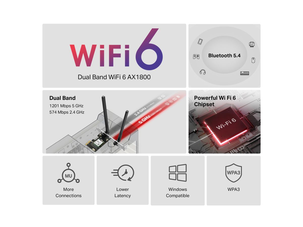 Mercusys AX1800 Bluetooth PCI Adapter