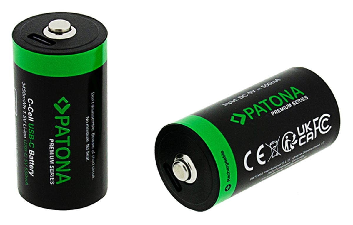 Patona Premium Akku 2x LR14 USB-C