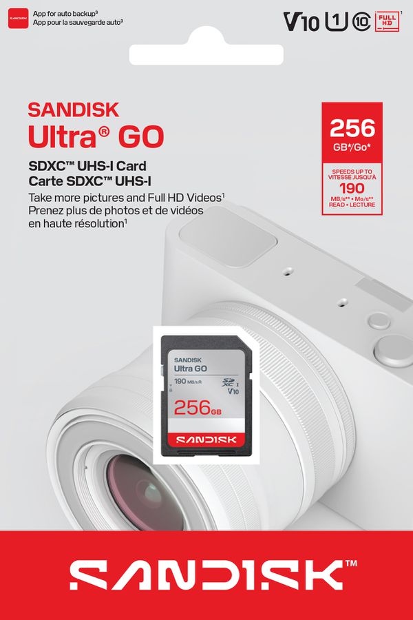 SANDISK Ultra GO SDXC190MB/s UHS-I 256GB