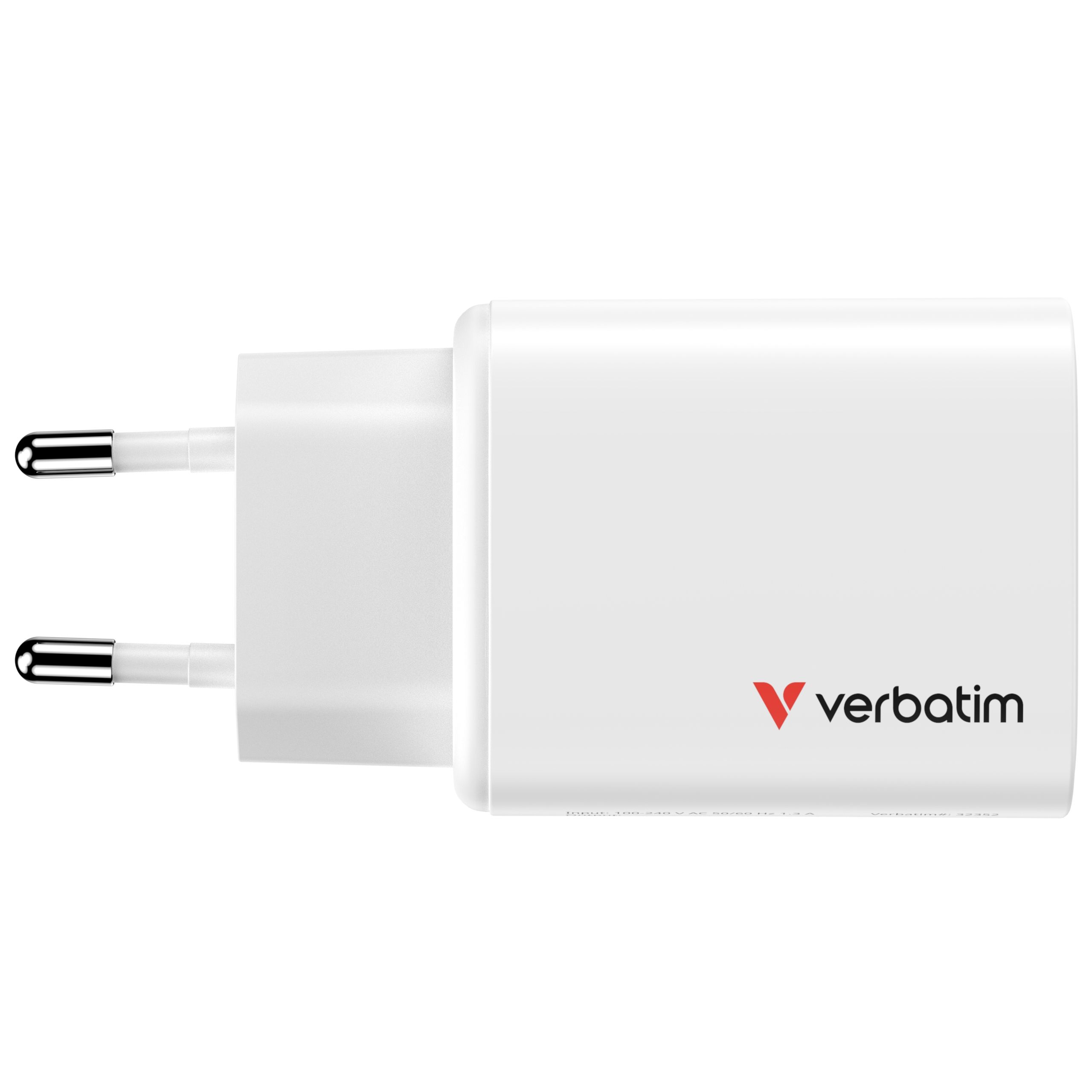 Verbatim GaN 3 Port Charger 65W White