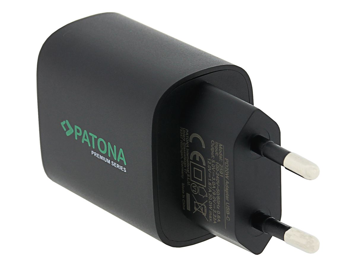 Patona Netzteil PD 20W USB-C 5V 3A Black