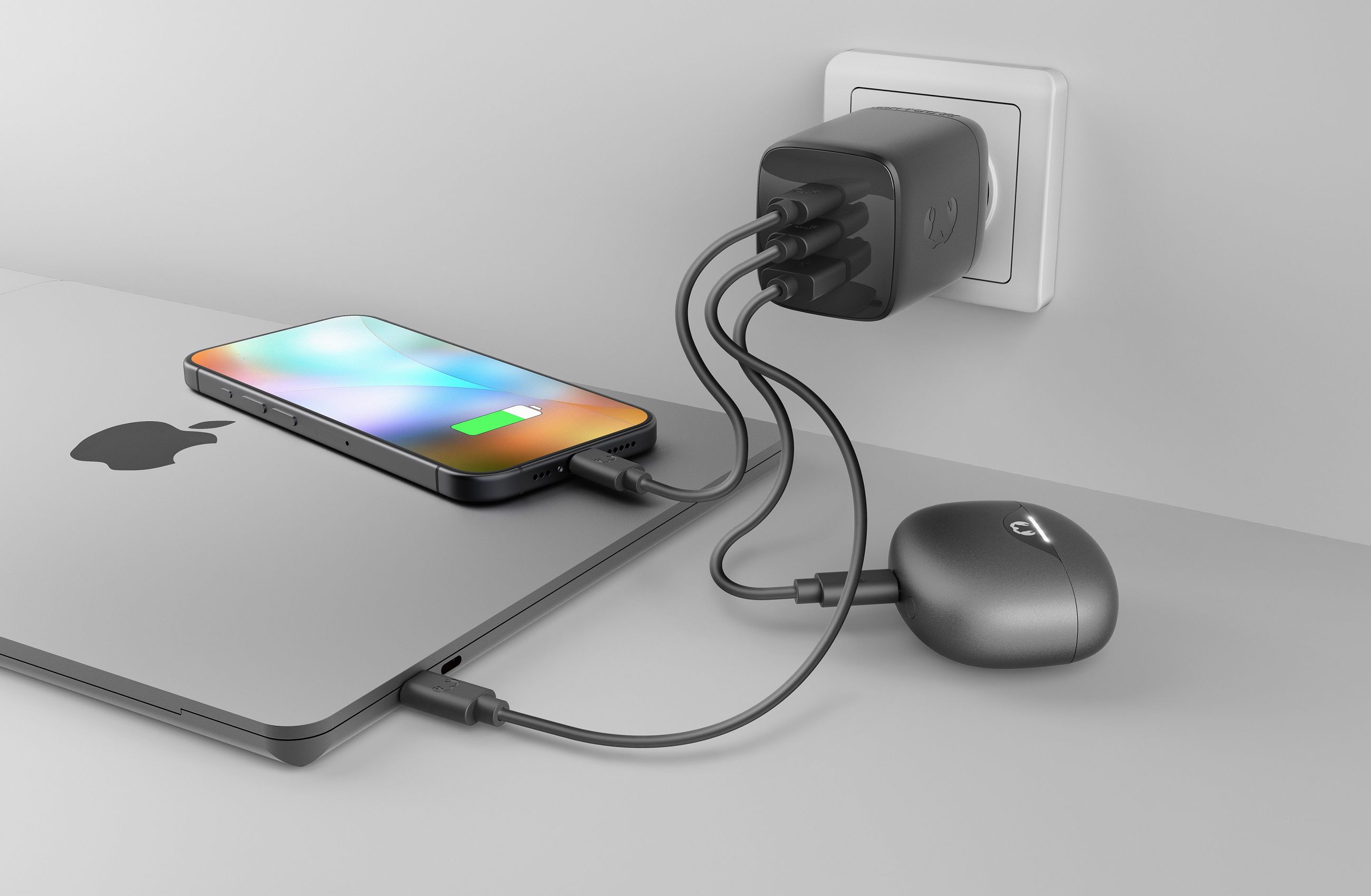 Fresh 'n Rebel Wall Charger Grey 100W