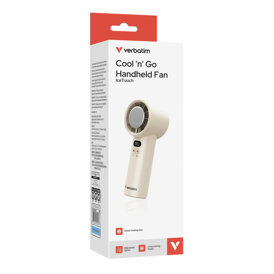 Verbatim CoolnGo Handheld Fan White