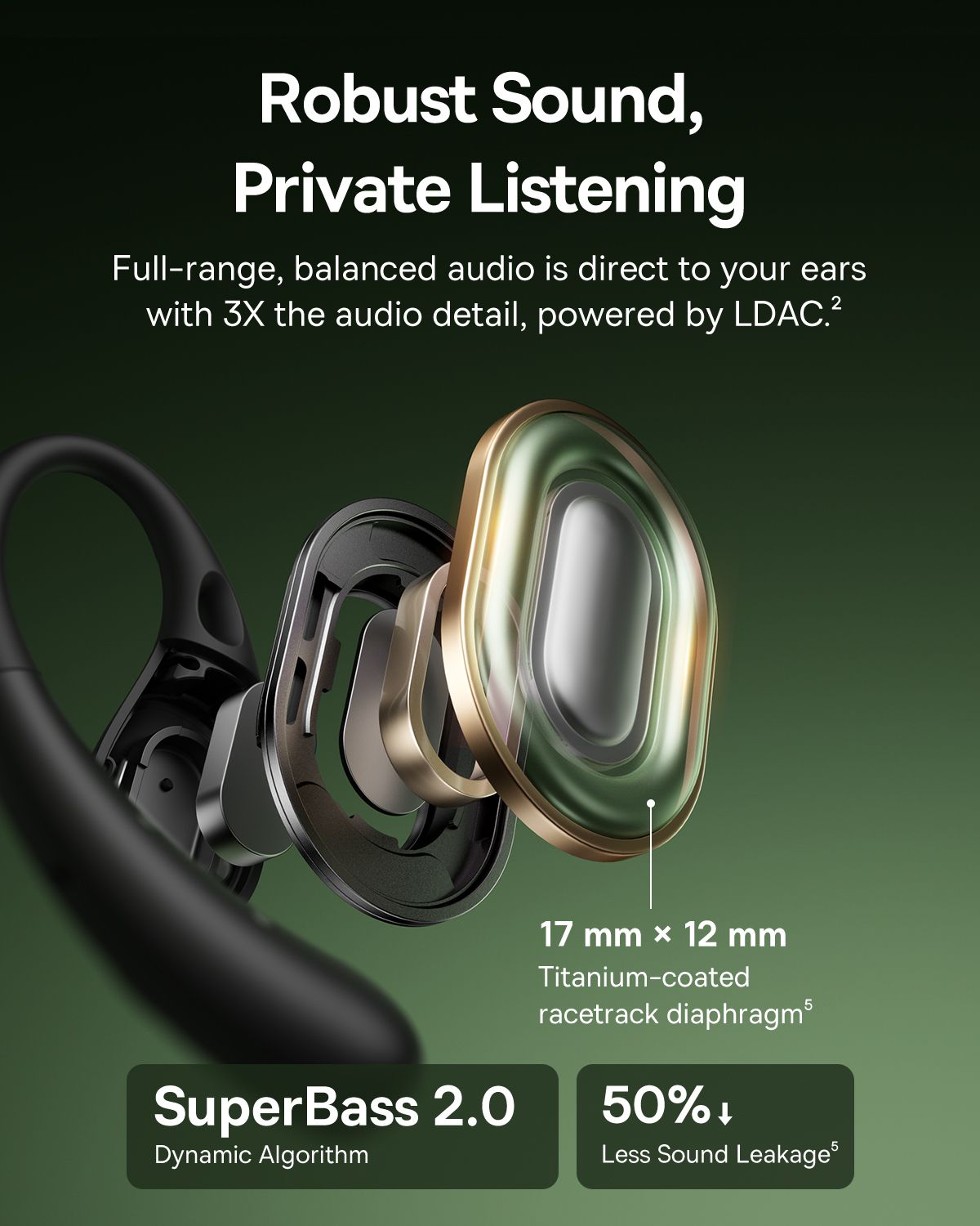 Baseus Eli Sport2 OpenEar TWS Earbud Wh.