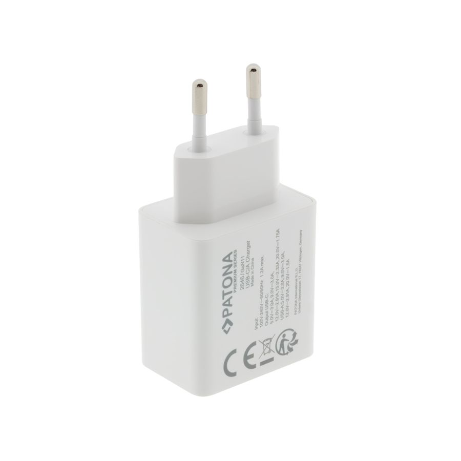 Patona GaN PD 35W USB-C USB-A white