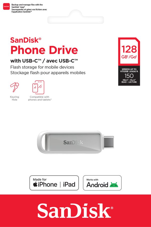 SanDisk Phone Drive USB-C 128GB weiss