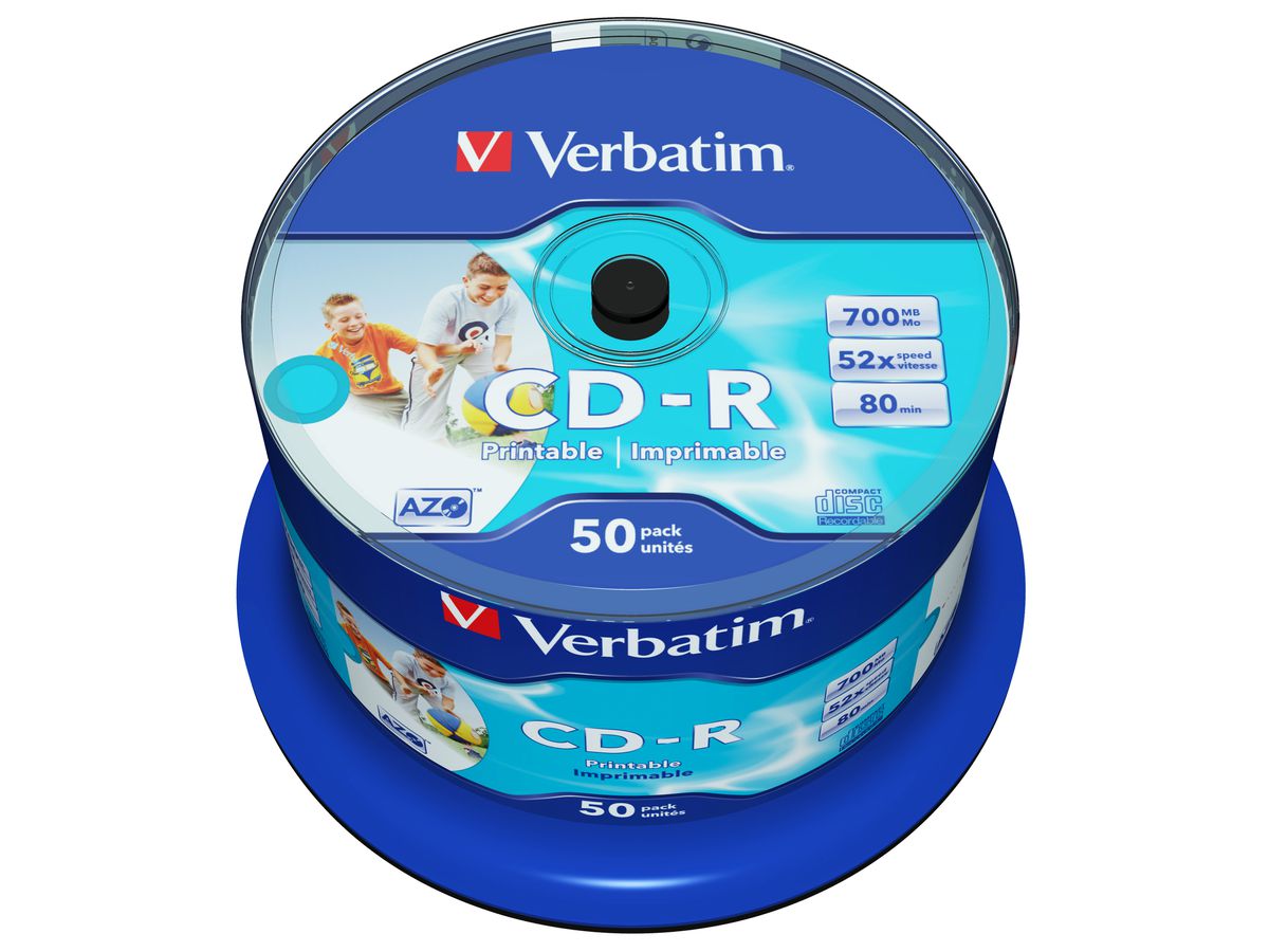 Verbatim CD-R Spindle 700MB 52x Print 50