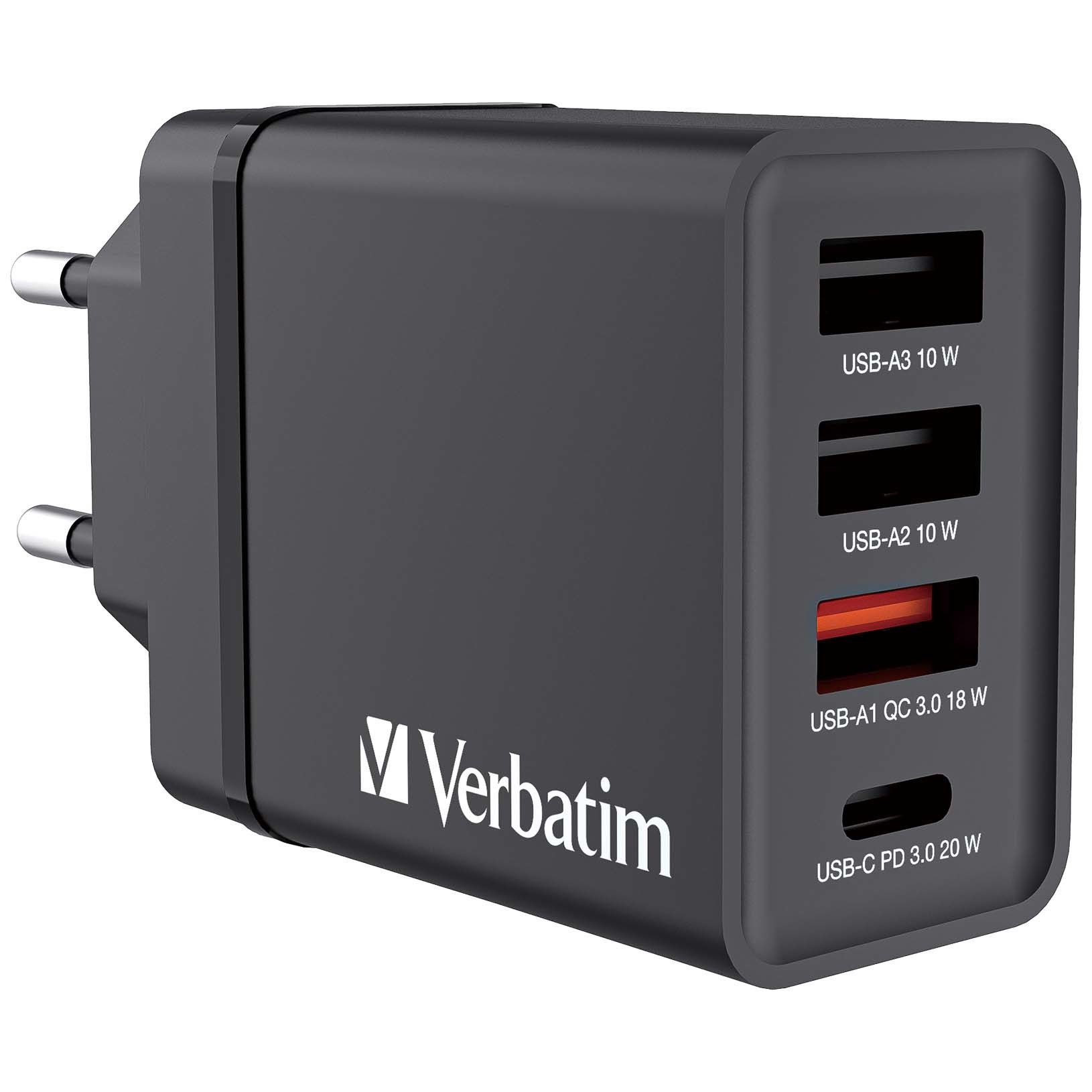 Verbatim 4 Port Charger 30W Black