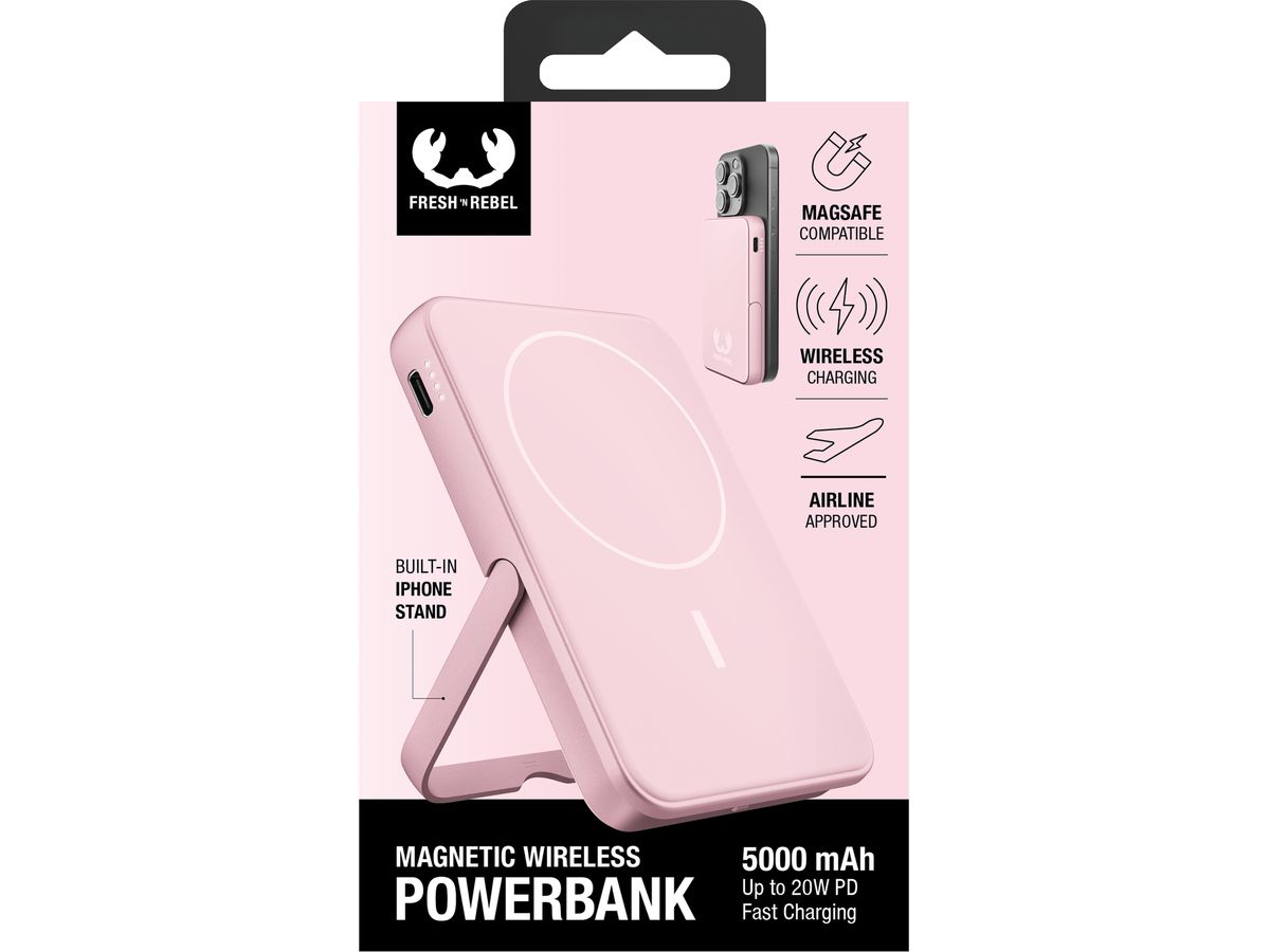 Fresh 'n Rebel Powerbank 5000 mAh Pink