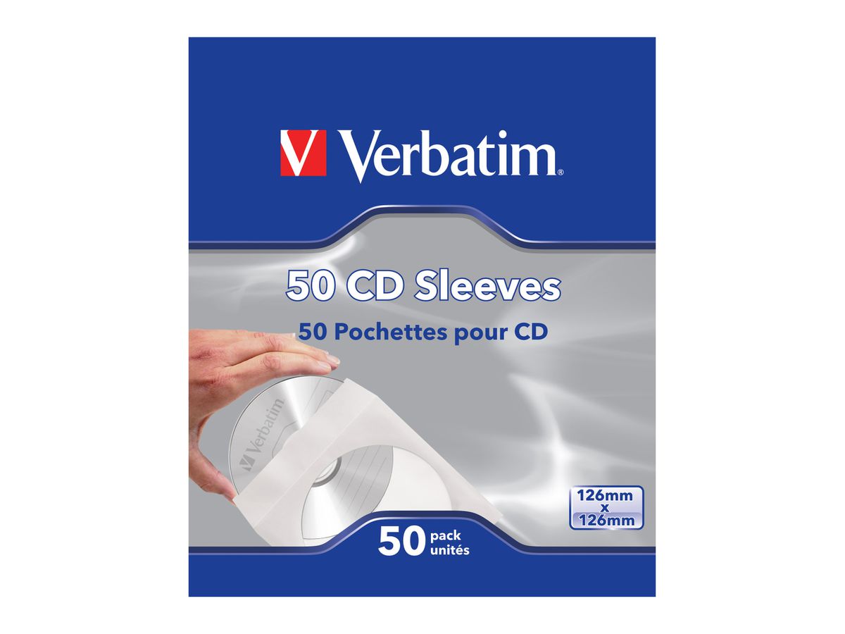 Verbatim CD-DVD Paper Sleeves 50 Pack
