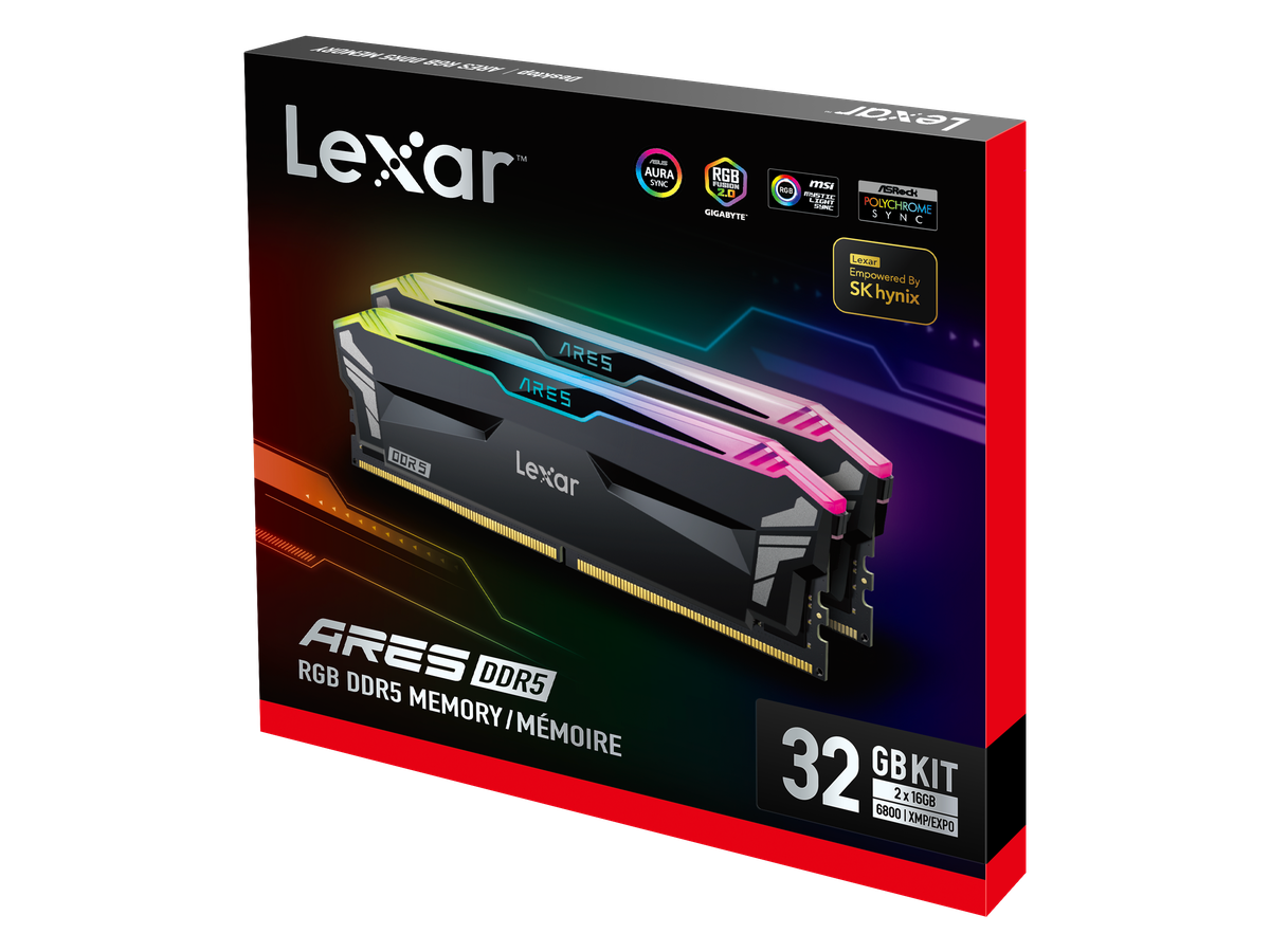 Lexar ARES DDR5 6400 MHz UDIMM 2x16GB