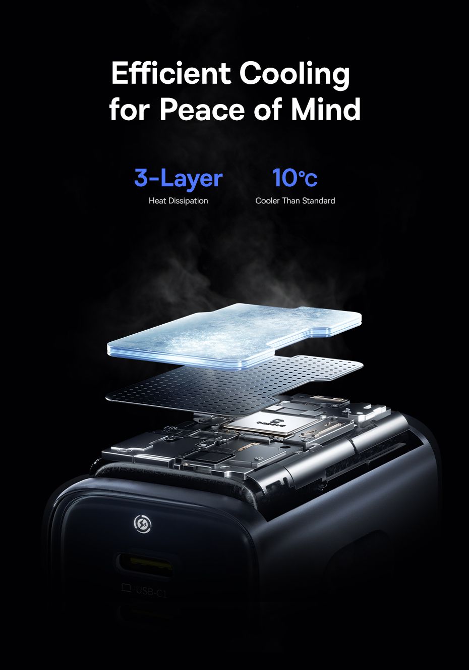 Baseus PicoGo Fastcharger 2C+U 100W Bl.