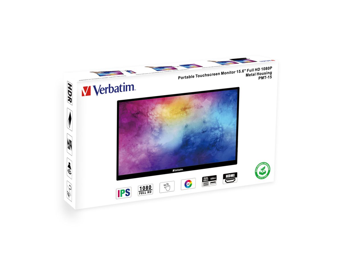Verbatim Port. Touchscreen Monitor 15.6"