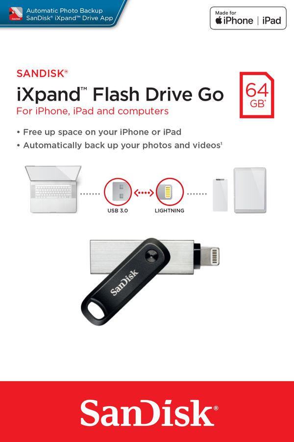 SanDisk iXpand Go Flash Drive 64GB