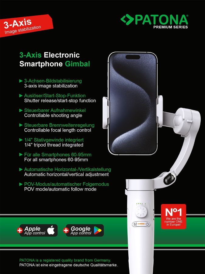 Patona 3-Achsen Gimbal Smartphone